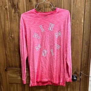 PINK Victoria's Secret Pink Long Sleeve Logo Tee